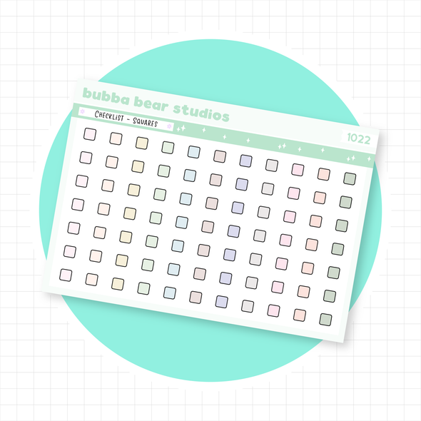 Checklist - Squares Muted Bubba Bear Studios Checklist - Squares