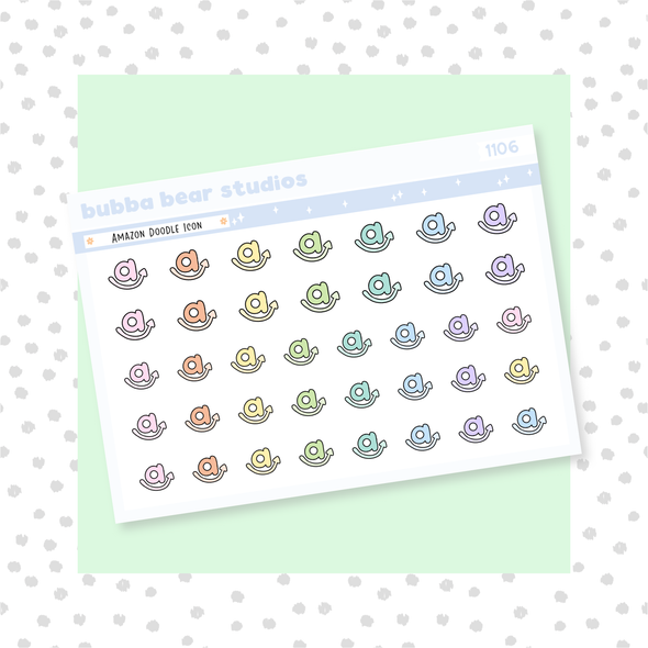 Amazon Doodle Icons Colorful Bubba Bear Studios Amazon Doodle Icons