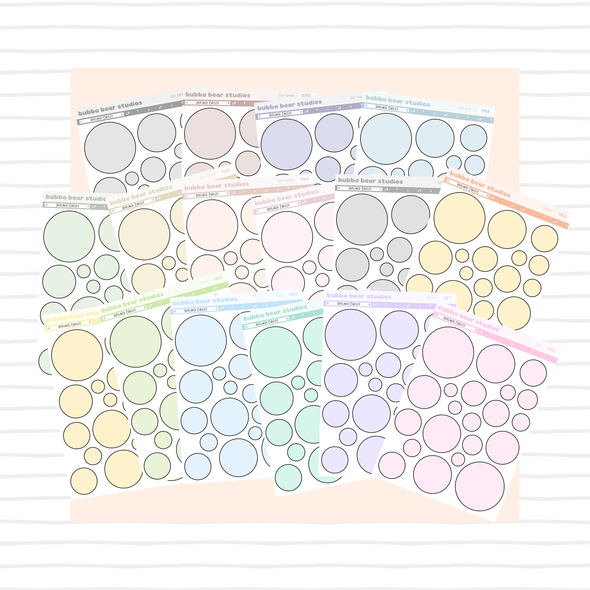 Outlined Circles Buy All (Set of 16) Bubba Bear Studios Outlined Circles