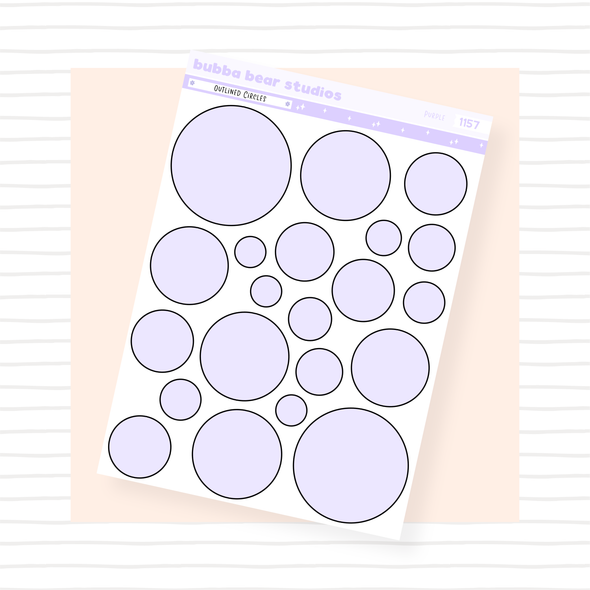 Outlined Circles Purple Bubba Bear Studios Outlined Circles