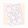 Outlined Circles Soft Pink Bubba Bear Studios Outlined Circles