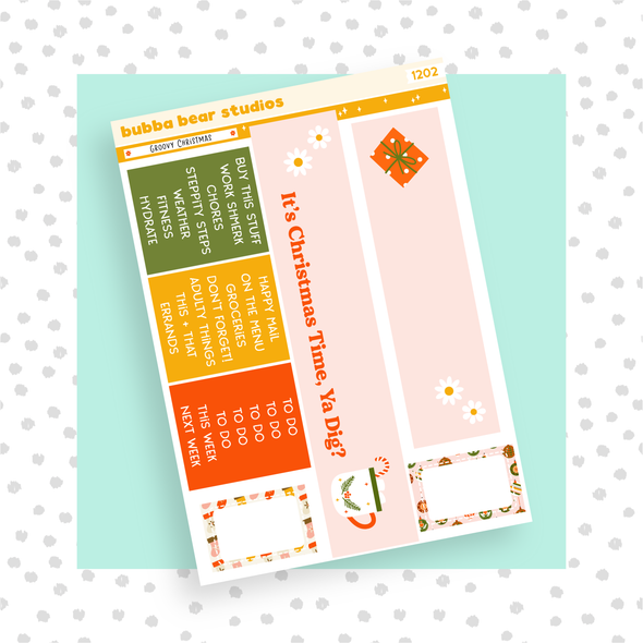 VERTICAL - Groovy Christmas VERTICAL Page 5 - Washi and Headers Bubba Bear Studios VERTICAL - Groovy Christmas