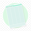 Hobonichi Cousin Daily Pages Bottom Washi - Grid Aqua Bubba Bear Studios Hobonichi Cousin Daily Pages Bottom Washi - Grid