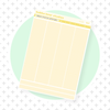 Hobonichi Cousin Daily Pages Bottom Washi - Grid Yellow Bubba Bear Studios Hobonichi Cousin Daily Pages Bottom Washi - Grid