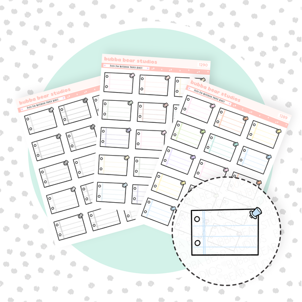 Push Pin Notebook Paper Boxes Standard Buy All (Set of 3) Bubba Bear Studios Push Pin Notebook Paper Boxes