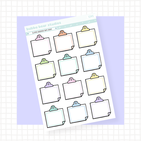 Clipped Bordered Note Boxes