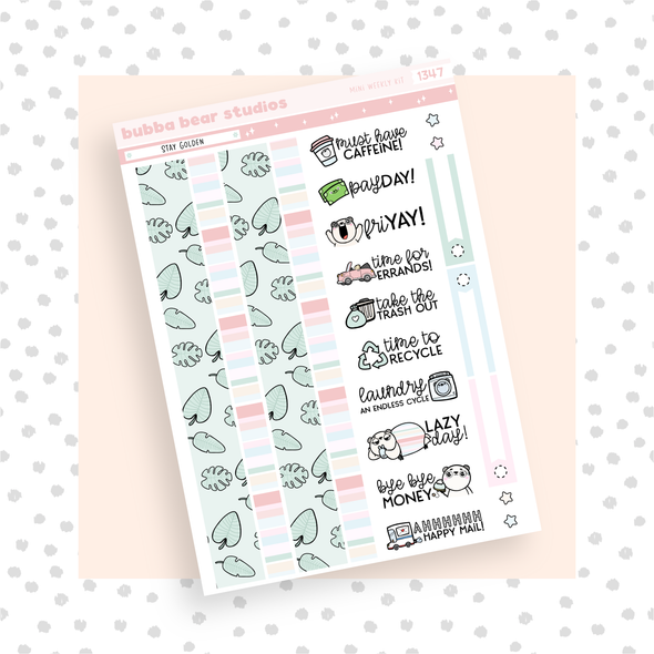 MINI - Stay Golden Page 3 - Washi and Text Bubba Bear Studios MINI - Stay Golden
