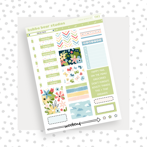 HOBONICHI COUSIN - Spring Fresh Page I - Deco & Date Covers Bubba Bear Studios HOBONICHI COUSIN - Spring Fresh