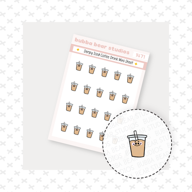 Derpy Iced Coffee Drink - Mini Sheet