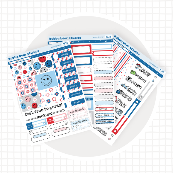 MINI - Free Smiles Full Mini Kit Bubba Bear Studios MINI - Free Smiles Stationery