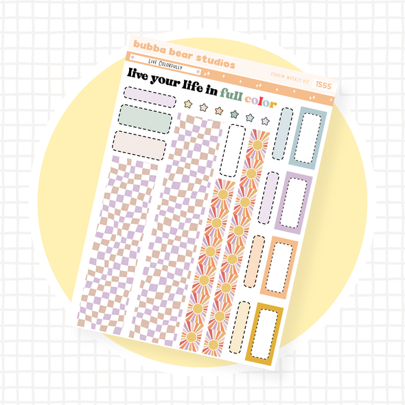 HOBONICHI COUSIN - Live Colorfully Page II - Washi & Boxes Bubba Bear Studios HOBONICHI COUSIN - Live Colorfully Stationery