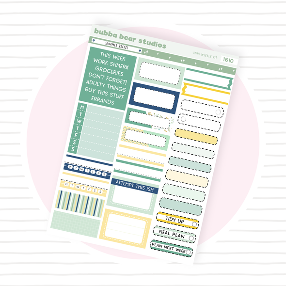 MINI - Summer Breeze Page 2 - Boxes and Headers Bubba Bear Studios MINI - Summer Breeze Stationery