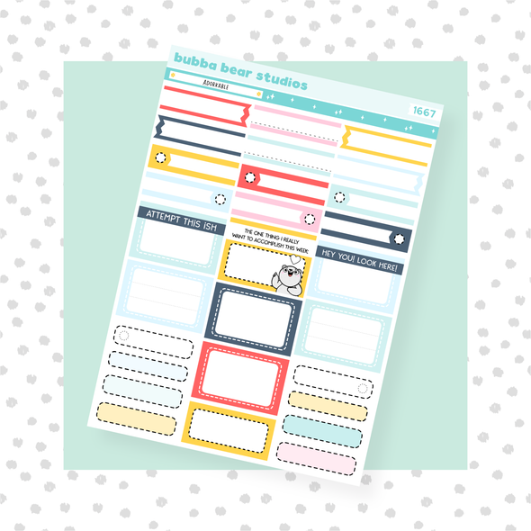 VERTICAL - Adorkable VERTICAL Page 4 - Functional Boxes Bubba Bear Studios VERTICAL - Adorkable Stationery