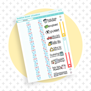 MINI - Adorkable Page 3 - Washi and Text Bubba Bear Studios MINI - Adorkable Stationery