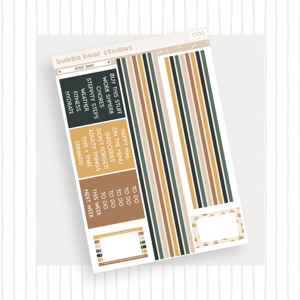 VERTICAL - Desert Sands VERTICAL Page 5 - Washi and Headers Bubba Bear Studios VERTICAL - Desert Sands Stationery