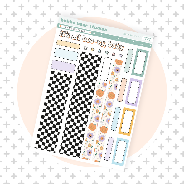 HOBONICHI COUSIN - It's All Boo-vy, Baby Page II - Washi & Boxes Bubba Bear Studios HOBONICHI COUSIN - It's All Boo-vy, Baby Stationery
