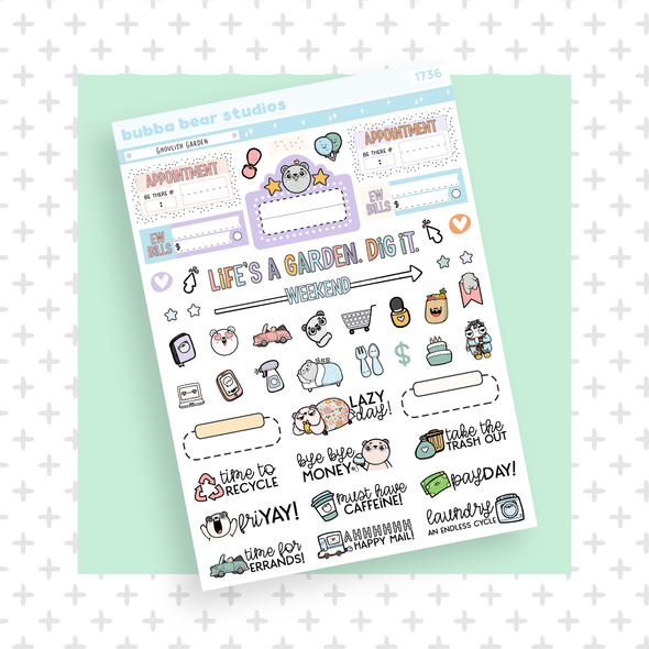 VERTICAL - Ghoulish Garden VERTICAL Page 3 - Icons Bubba Bear Studios VERTICAL - Ghoulish Garden Stationery
