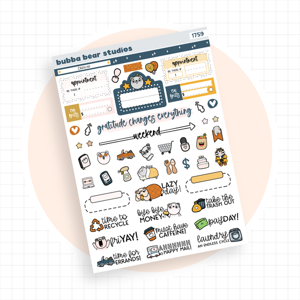 VERTICAL - Caroline VERTICAL Page 3 - Icons Bubba Bear Studios VERTICAL - Caroline Stationery