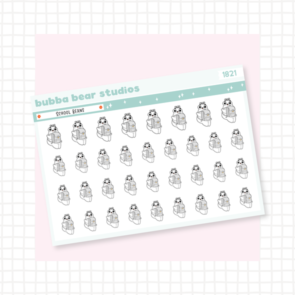 School Beans Minimal Bubba Bear Studios School Beans Stationery