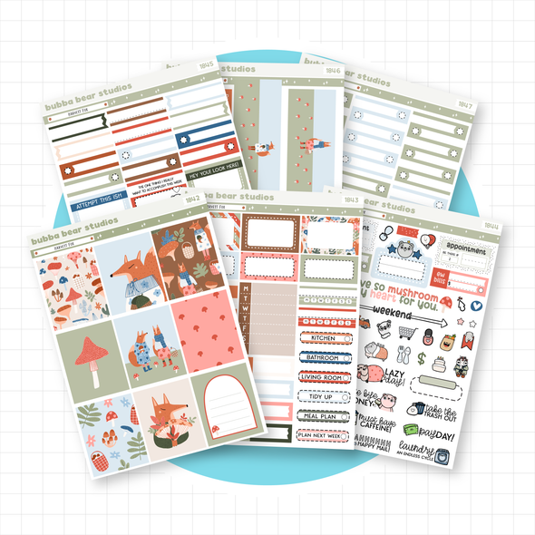 VERTICAL - Harvest Fox VERTICAL Full Kit Bubba Bear Studios VERTICAL - Harvest Fox Stationery