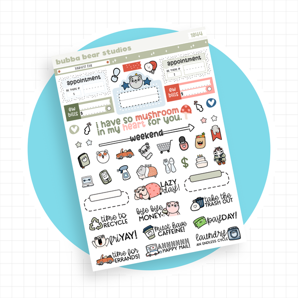 VERTICAL - Harvest Fox VERTICAL Page 3 - Icons Bubba Bear Studios VERTICAL - Harvest Fox Stationery