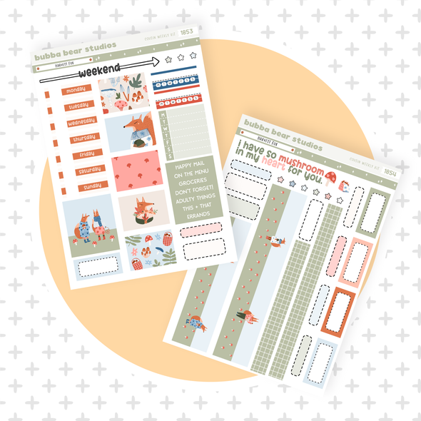 HOBONICHI COUSIN - Harvest Fox Full Hobonichi Cousin Kit Bubba Bear Studios HOBONICHI COUSIN - Harvest Fox Stationery