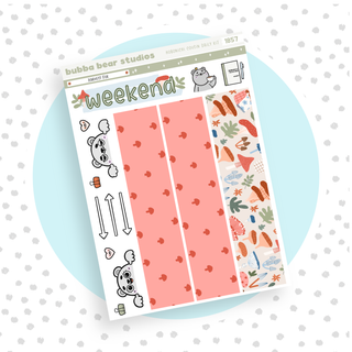 Hobonichi Cousin DAILY - Harvest Fox Page 3 - Washi & Doodles Bubba Bear Studios Hobonichi Cousin DAILY - Harvest Fox Stationery