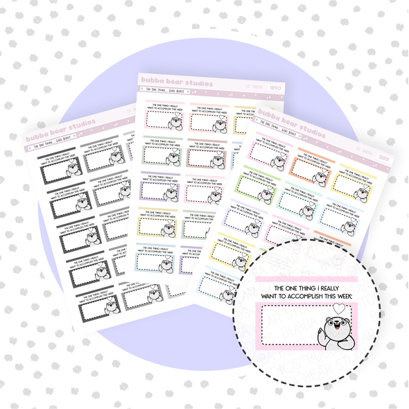 The One Thing... Goal Boxes Mini Buy All (Set of 3) Bubba Bear Studios The One Thing... Goal Boxes Stationery
