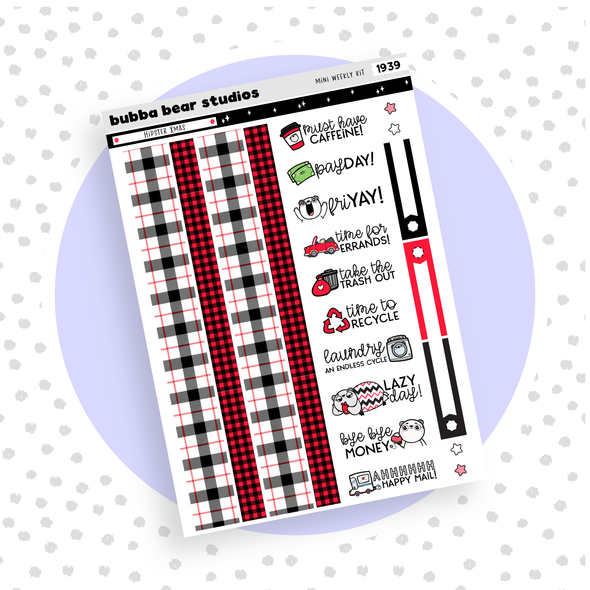 MINI - Hipster Xmas Page 3 - Washi and Text Bubba Bear Studios MINI - Hipster Xmas Stationery