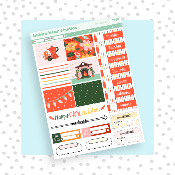 MINI - Decked Out Page 1 - Deco and Date Covers Bubba Bear Studios MINI - Decked Out Stationery