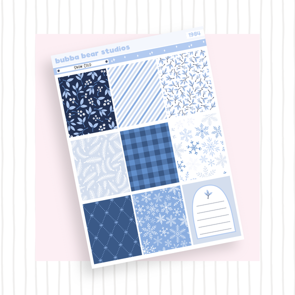 VERTICAL - Snow Cold Bubba Bear Studios VERTICAL - Snow Cold Stationery