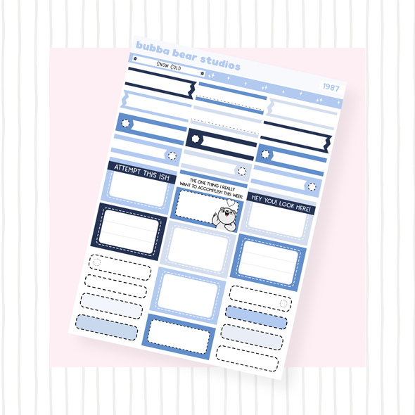 VERTICAL - Snow Cold Bubba Bear Studios VERTICAL - Snow Cold Stationery
