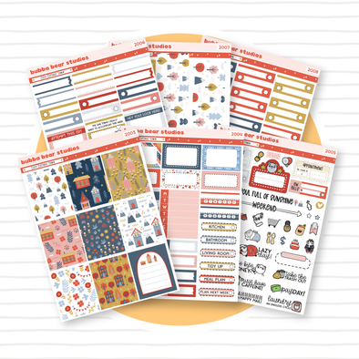 VERTICAL - Cozy Cottage Town VERTICAL Full Kit Bubba Bear Studios VERTICAL - Cozy Cottage Town Stationery