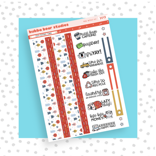 MINI - Cozy Cottage Town Page 3 - Washi and Text Bubba Bear Studios MINI - Cozy Cottage Town Stationery