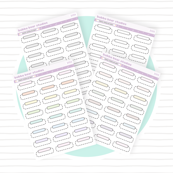 Stacked Scheduling Boxes Bubba Bear Studios Stacked Scheduling Boxes Stickers