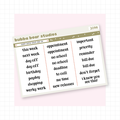 Hoppy Easter Script Add-On Bubba Bear Studios Hoppy Easter Script Add-On Stationery