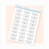 Time Span Scheduling Boxes Mini White Bubba Bear Studios Time Span Scheduling Boxes Stickers
