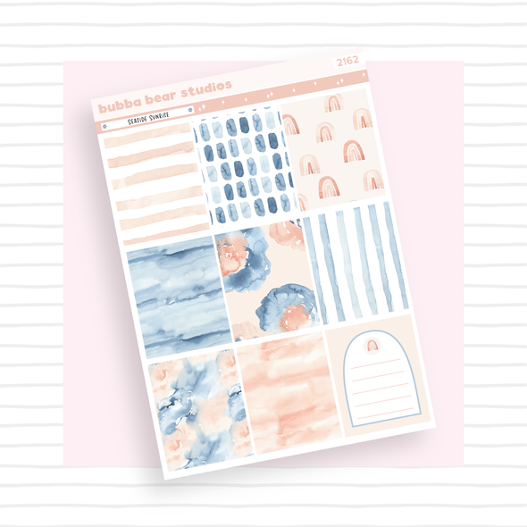 VERTICAL - Seaside Sunrise VERTICAL Page 1 - Full Boxes Bubba Bear Studios VERTICAL - Seaside Sunrise Stickers