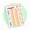 Hobonichi Cousin DAILY - Sunkissed Page 3 - Washi + Doodles Bubba Bear Studios Hobonichi Cousin DAILY - Sunkissed Stickers