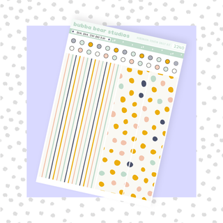 Hobonichi Cousin DAILY - Rain, Rain, Stay and Play Page 2 - Washi + Checklist Circles Bubba Bear Studios Hobonichi Cousin DAILY - Rain, Rain, Stay and Play Stickers