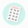 TV Watching Bear Mini Sheet Colorful Bubba Bear Studios TV Watching Bear Stickers