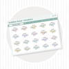 Airplane Bears Quarter Sheet Colorful Bubba Bear Studios Airplane Bears Stickers