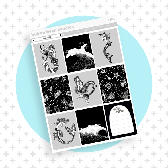 VERTICAL - Dive Deep VERTICAL Page 1 - Full Boxes Bubba Bear Studios VERTICAL - Dive Deep Stickers