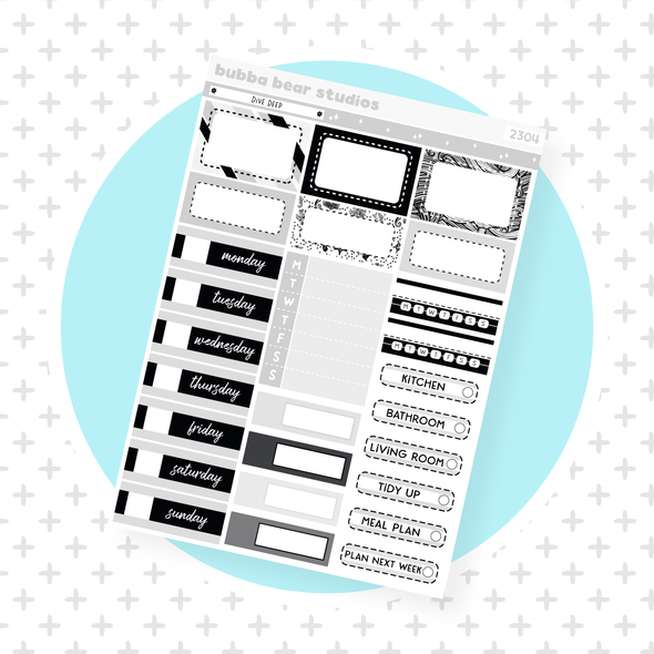 VERTICAL - Dive Deep VERTICAL Page 2 - Date Covers and Boxes Bubba Bear Studios VERTICAL - Dive Deep Stickers