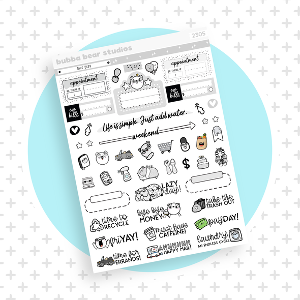 VERTICAL - Dive Deep VERTICAL Page 3 - Icons Bubba Bear Studios VERTICAL - Dive Deep Stickers