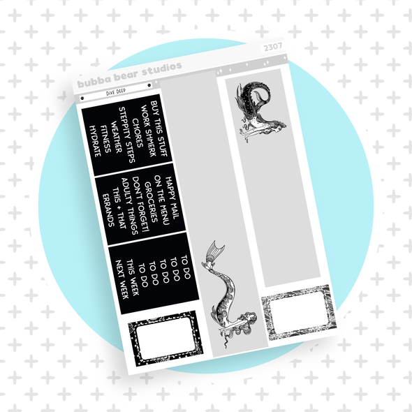 VERTICAL - Dive Deep VERTICAL Page 5 - Washi and Headers Bubba Bear Studios VERTICAL - Dive Deep Stickers