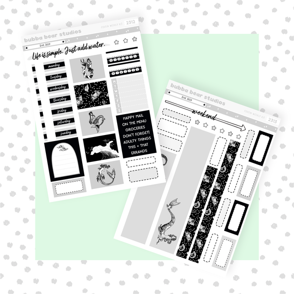 HOBONICHI COUSIN - Dive Deep Full Hobonichi Cousin Kit Bubba Bear Studios HOBONICHI COUSIN - Dive Deep Stickers