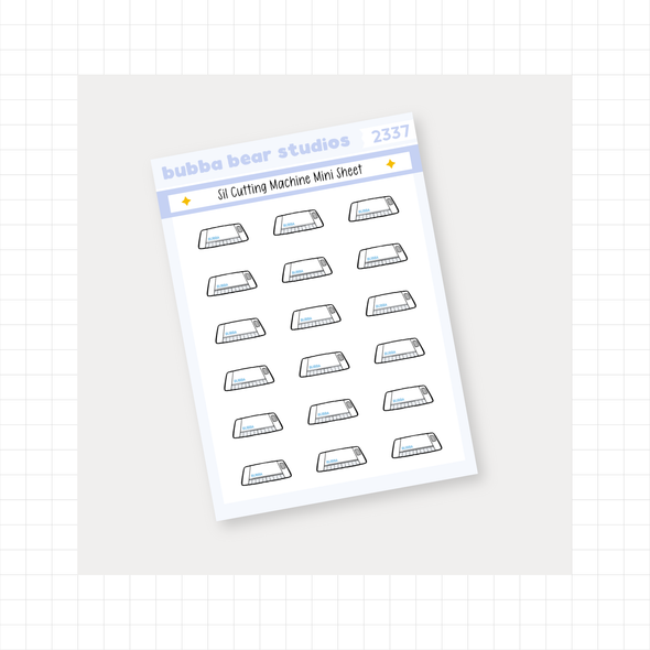 Sil Cutting Machine Mini Sheet Bubba Bear Studios Sil Cutting Machine Stickers