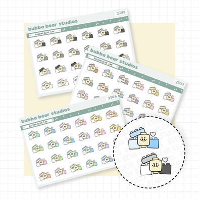 Building Blocks Time Quarter Sheet Buy All (Set of 3) Bubba Bear Studios Building Blocks Time Stickers