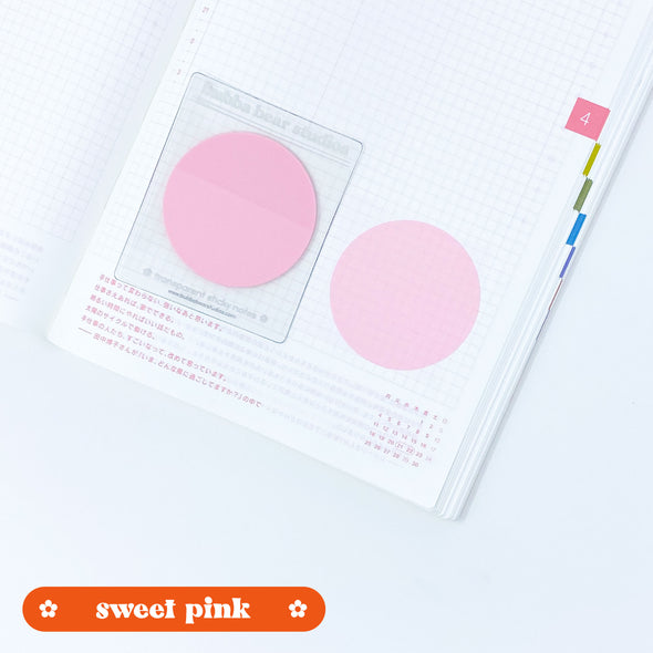 2" Diameter Circle | Transparent Sticky Notes